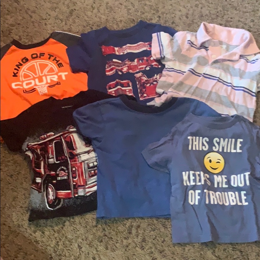 Bundle of boys short sleeve shirts (6)